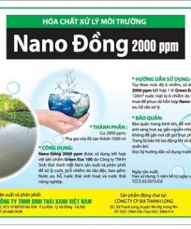 Nano đồng 2000 ppm - Phụ Gia Phân Bón Green Eco - Công Ty TNHH Sinh Thái Xanh Việt Nam